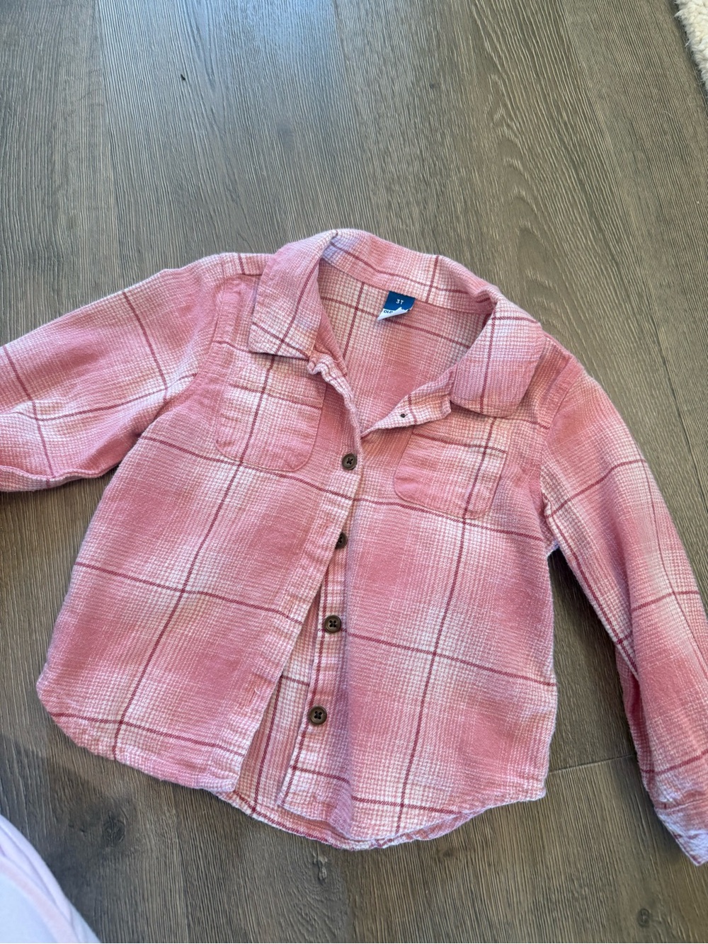 Old Navy Pink Plaid Button-Down Shirt